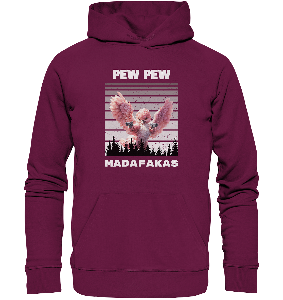 Pew Pew pinker Vogel - Premium Unisex Hoodie