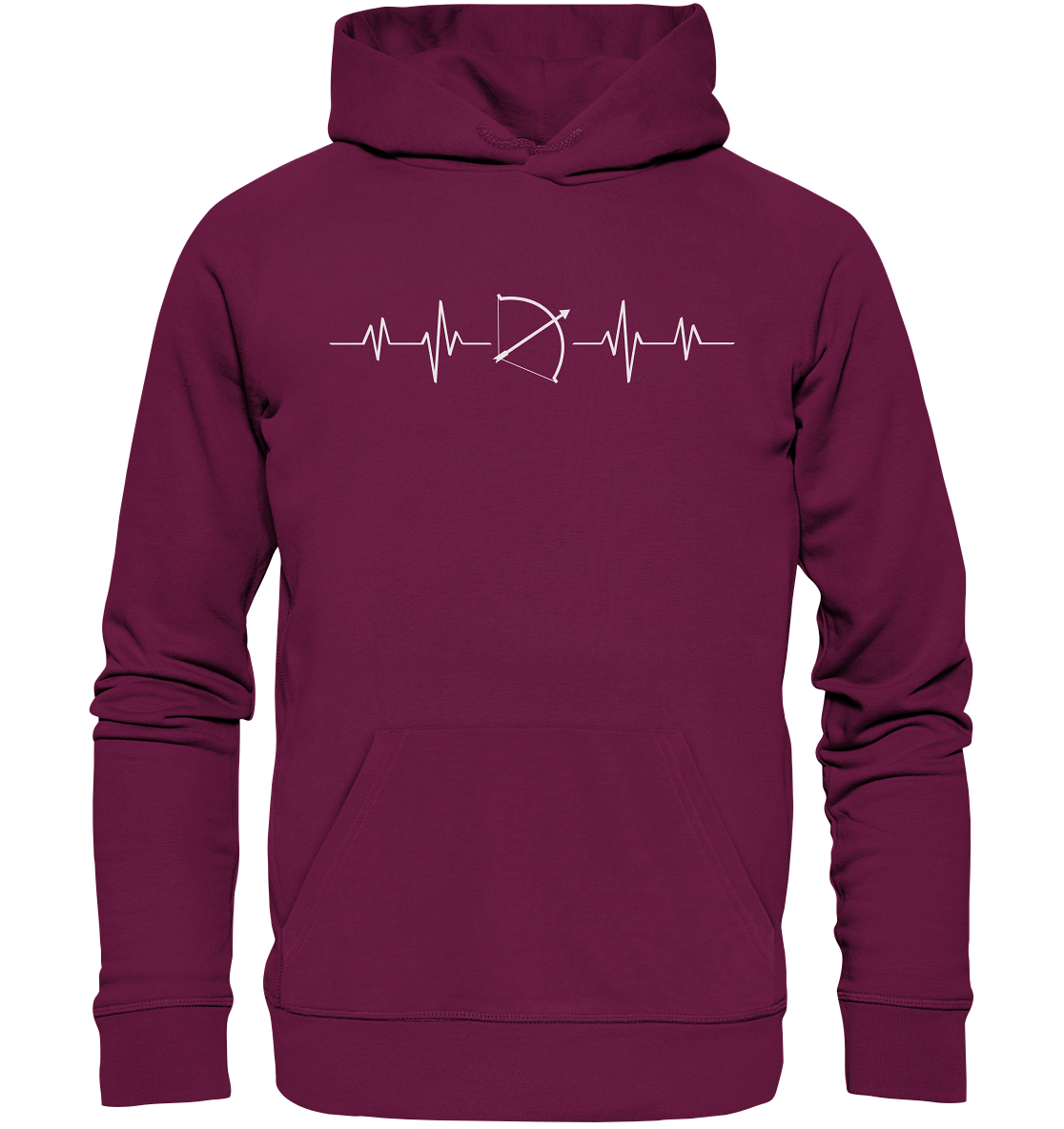 Herzschlag Bogen - Premium Unisex Hoodie