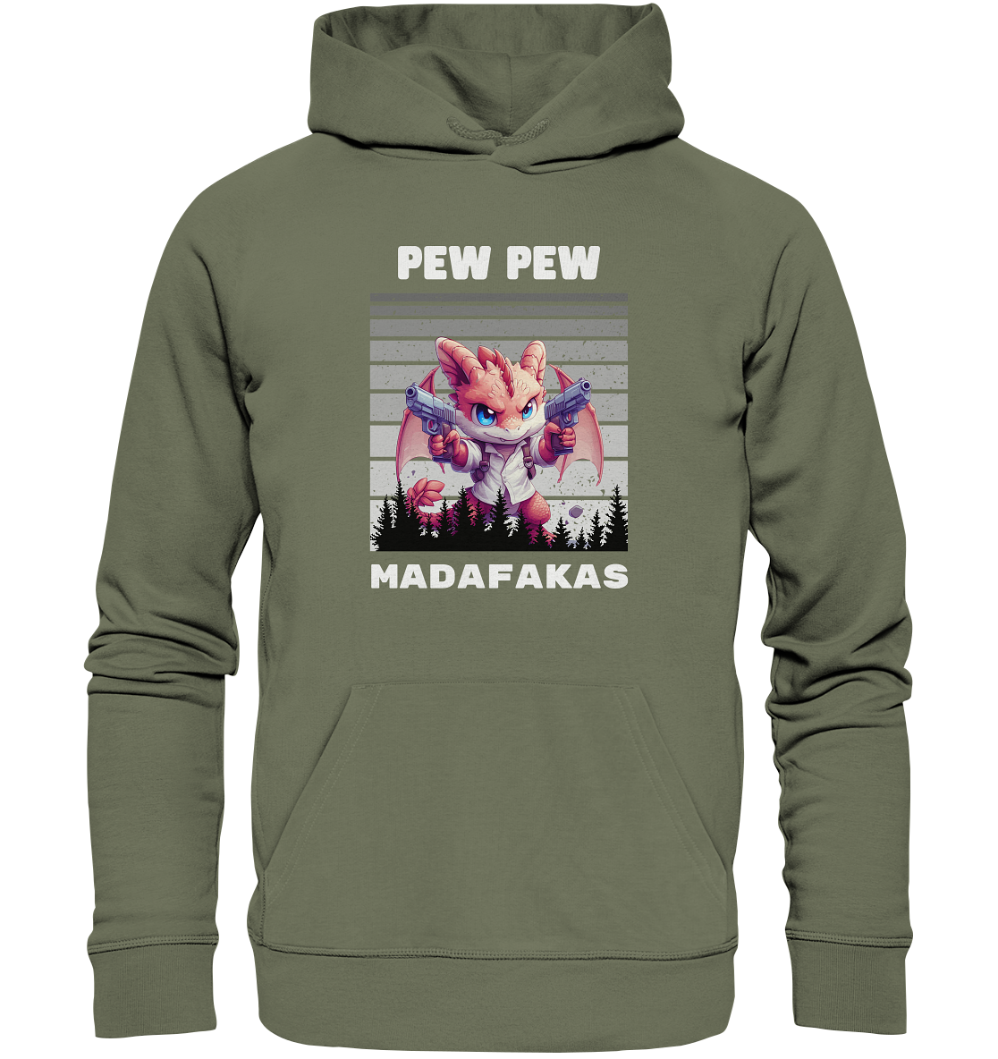 Pew Pew Drachen Lady - Premium Unisex Hoodie