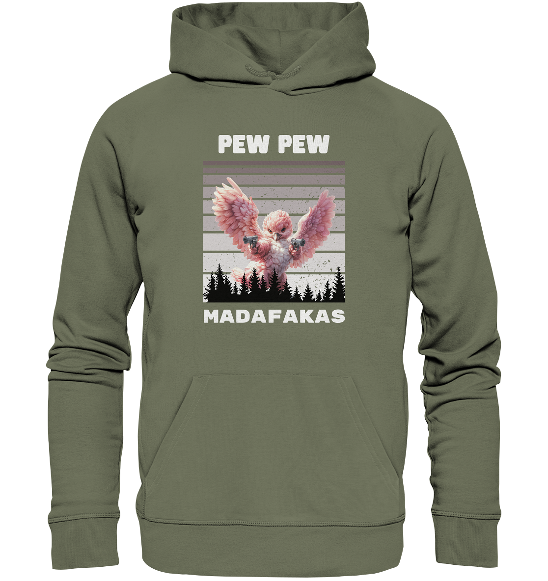 Pew Pew pinker Vogel - Premium Unisex Hoodie